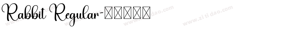 Rabbit Regular字体转换